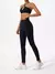 Conjunto esportivo feminino de duas peças, peito crossover roupas de yoga, ginastica, academia, corrida - Lux