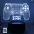 Neon gamer 3d lâmpada led night light configuração de jogos rgb lâmpadas inf
