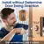 Fechadura inteligente com senha, fechadura de porta de entrada sem chave com teclados com tela sensível ao toque, fácil de instalar, desbloqueio de aplicativo, 50 códigos de usuário - comprar online