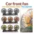 Ventilador de carro 360 ° Ventilador de ar de 3 cabeças ajustável ventilador elétrico automotivo usb/12v/24v ventilador 2 velocidades ventilador silencioso de carro para mesa de casa escritório e carro - Lux