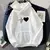 Imagem do Hoodies casuais femininos outono inverno novo tricolor colorblock carta impressão em torno do pescoço manga longa feminino pulôver camisola