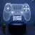 Neon gamer 3d lâmpada led night light configuração de jogos rgb lâmpadas inf - comprar online