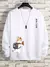 Imagem do Rua casual feminino/masculino pulôver kawaii desenhos gato animados impressão