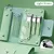 conjuntos de manicure portátil kits de pedicure preto brilhante, conjunto cortador de unhas e ferramentas de cuidados pessoais com tesoura de sobrancelha.