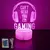 Neon gamer 3d lâmpada led night light configuração de jogos rgb lâmpadas inf na internet