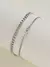 Imagem do 2 pçs moda simples pulseira de aço inoxidável conjunto para casal unisex mulheres homens amante cristal coração prateado corrente pulseiras jóias
