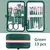 conjuntos de manicure portátil kits de pedicure preto brilhante, conjunto cortador de unhas e ferramentas de cuidados pessoais com tesoura de sobrancelha. - Lux