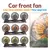 Ventilador de carro 360 ° Ventilador de ar de 3 cabeças ajustável ventilador elétrico automotivo usb/12v/24v ventilador 2 velocidades ventilador silencioso de carro para mesa de casa escritório e carro - comprar online
