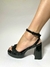 SANDALIA MEIA PATA VERNIZ GLOSSY PRETO - LOULY