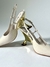 Scarpin SlingBack OFF WHITE Salto Taça Cromado na internet