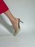 Scarpin SlingBack Dourado Pesponstos Couro na internet