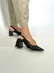 Scarpin SlingBack Tela Preto Couro na internet