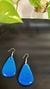 Brinco Azul com Brilho Gota