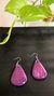 Brinco Rosa com Brilho Gota