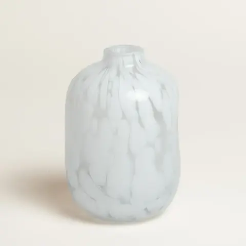 Florero vidrio Marea white | 12x17cm