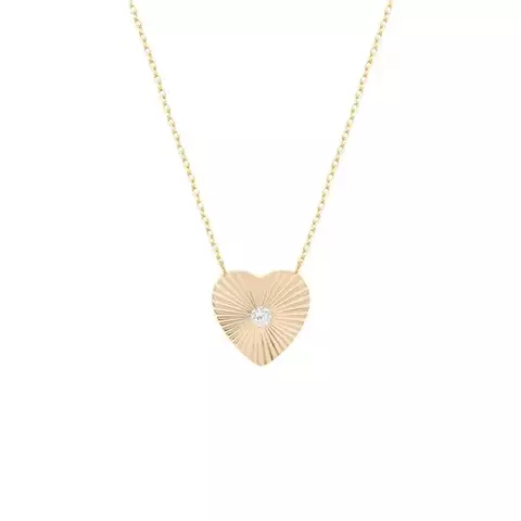 Colar Coração Raiado 3MM 45CM