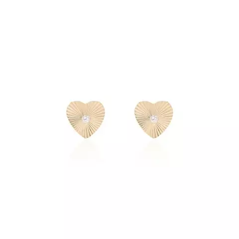 Brinco Coração Raiado Ponto de Luz