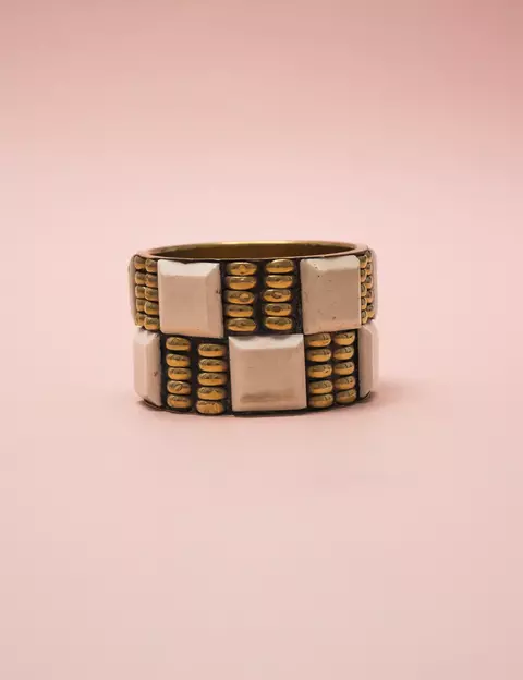 Bracelete Resina Off White