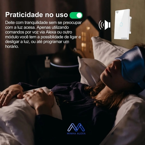 Interruptor Touch 3 Botões Led Smart Zigbee Alexa Google Branco