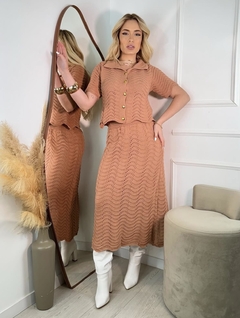 Conjunto Saia e Blusa em Tricot na internet