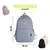 MOCHILA SIJINIAO DE TECIDO LISA COM 4 COMPARTIMENTOS