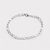 Pulsera Figaro 4mm Acero Blanco