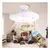 Ventilador Lampara Luz Led Rosca E27 Hogar Oficina 5 Aspas Blanco Diámetro 28 Cm en internet