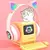 Fone de Ouvido Bluetooth Orelhas de Gato com Led - CarB'Shop