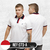 Polo Combinada Blanco Rojo Ref 073A