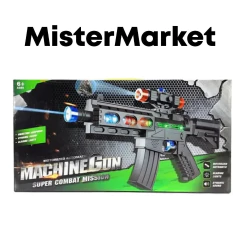 Pistola Arma Ametralladora Pilas Luz Juguete Infantil Sb - comprar online