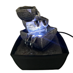 Fuente De Agua Chica 16cm Cascada Rustica