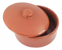 Terrina Esmaltada Con Tapa Barro Bazar Blum - comprar online