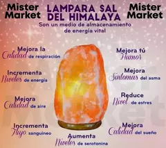 Lampara De Sal Del Himalaya 2 A 3kg - 20cm Premium Luz Ct - Mister Market Mayorista