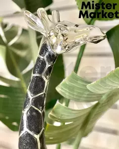 Jirafa Cromada 170cm Animal Grande Resina - Mister Market Mayorista