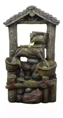 Fuente Agua Grande 61cm Cascada De Troncos Casa