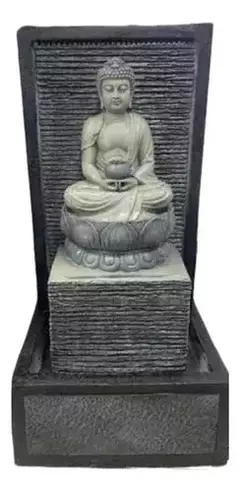 Fuente De Agua Gigante Buda Sentado 100cm Cascada Pared