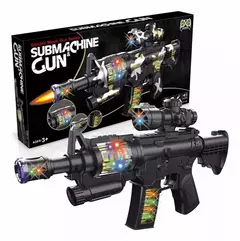 Ametralladora Arma Juguete Luz Guerra Pistola Militar