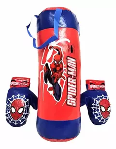 Bolsa Boxeo Rellena Infantil + 2 Guantes Boxing Deportes Pc