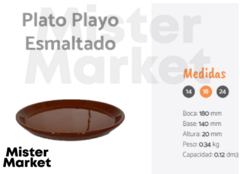 Terrina Plato Playo Esmaltado Barro Bazar Blum - Mister Market Mayorista