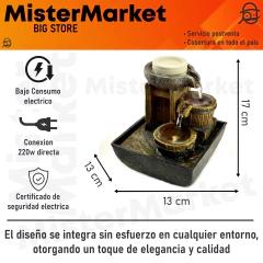 Fuente De Agua Chica 17 Cm Rueda De Piedra - comprar online