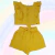Conjunto Infantil Cropped e Short Amarelo