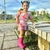 Conjunto Baby Cropped e Short Rosa Floral - loja online
