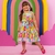 Vestido Infantil Arco-Íris na internet
