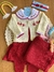 Saída de Maternidade Menina Alice Tricot Vermelha