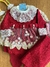 Saída de Maternidade Menina Aurora Tricot Vermelha