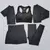 Conjunto sem costura feminino para ioga, roupa esportiva com manga longa