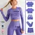 Conjunto sem costura feminino para ioga, roupa esportiva com manga longa - comprar online