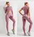 Conjunto sem costura feminino para ioga, roupa esportiva com manga longa