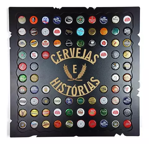 Porta Tampinhas Coleção de Cervejas e Histórias – Preto