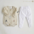 AJUAR BODY PIMA + RANITA JERSEY DE ALGODÓN SALVAJE/BLANCO